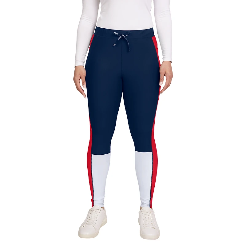 Women's WEAR by Erin Andrews Navy/Red New England Patriots Color-Block Leggings