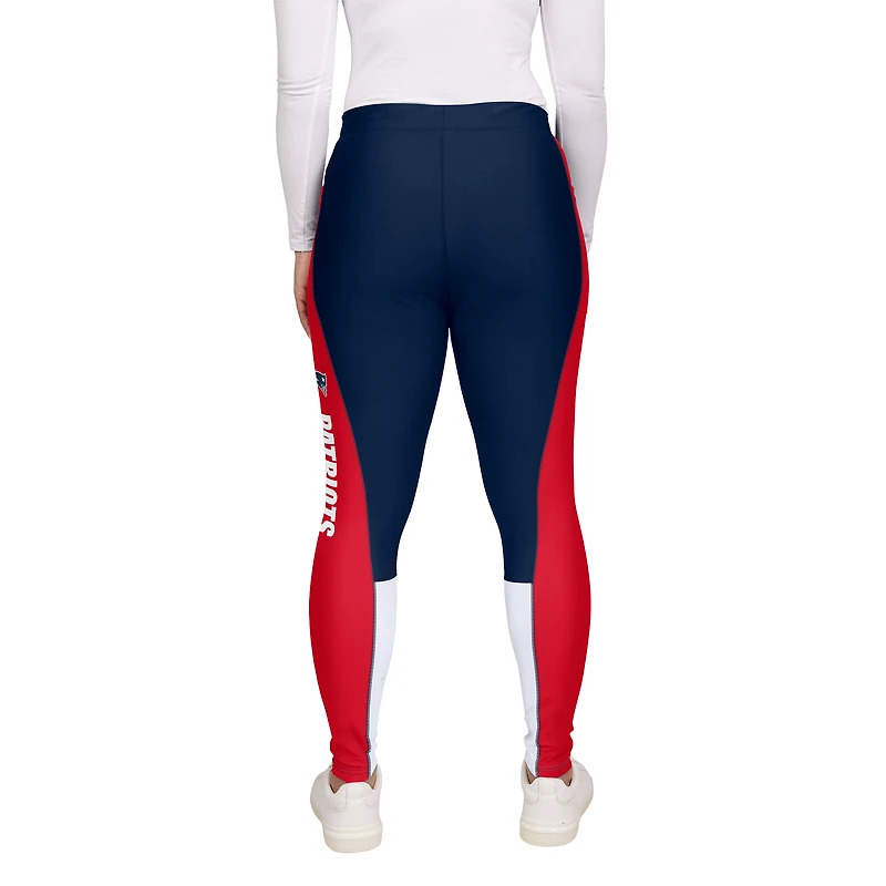 Women's WEAR by Erin Andrews Navy New England Patriots Color Block Leggings