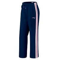 Women's WEAR by Erin Andrews Navy New England Patriots Color-Block Straight Leg Pants