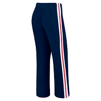 Women's WEAR by Erin Andrews Navy New England Patriots Color-Block Straight Leg Pants