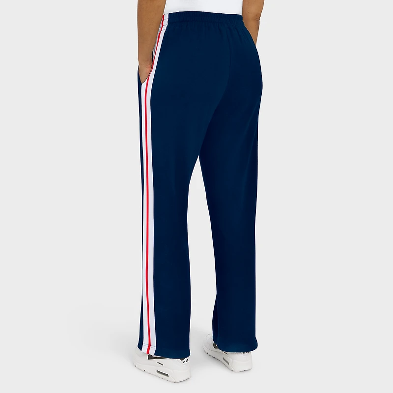 Women's WEAR by Erin Andrews Navy New England Patriots Color-Block Straight Leg Pants