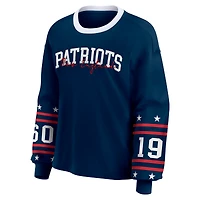 Women's WEAR by Erin Andrews  Navy New England Patriots Sport Long-Sleeve T-Shirt