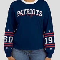 Women's WEAR by Erin Andrews  Navy New England Patriots Sport Long-Sleeve T-Shirt
