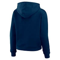 Women's WEAR by Erin Andrews  Navy New England Patriots Waffle Hoodie Pullover Top