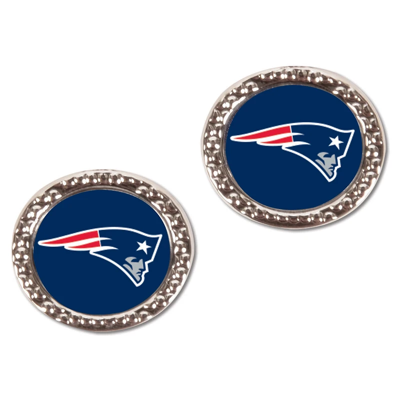 Women's WinCraft New England Patriots Round Post Earrings