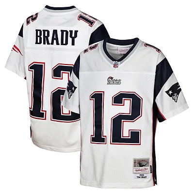Youth Mitchell & Ness Tom Brady White New England Patriots 2000 Legacy Replica Jersey