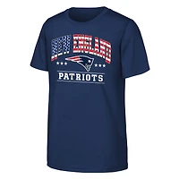 Youth  Navy New England Patriots Americana Arch T-Shirt
