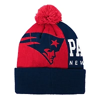 Youth Navy New England Patriots Tailgate Cuffed Knit Hat with Pom