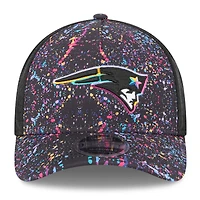 Youth New Era Black New England Patriots 2025 NFL Crucial Catch 9FORTY Adjustable Hat