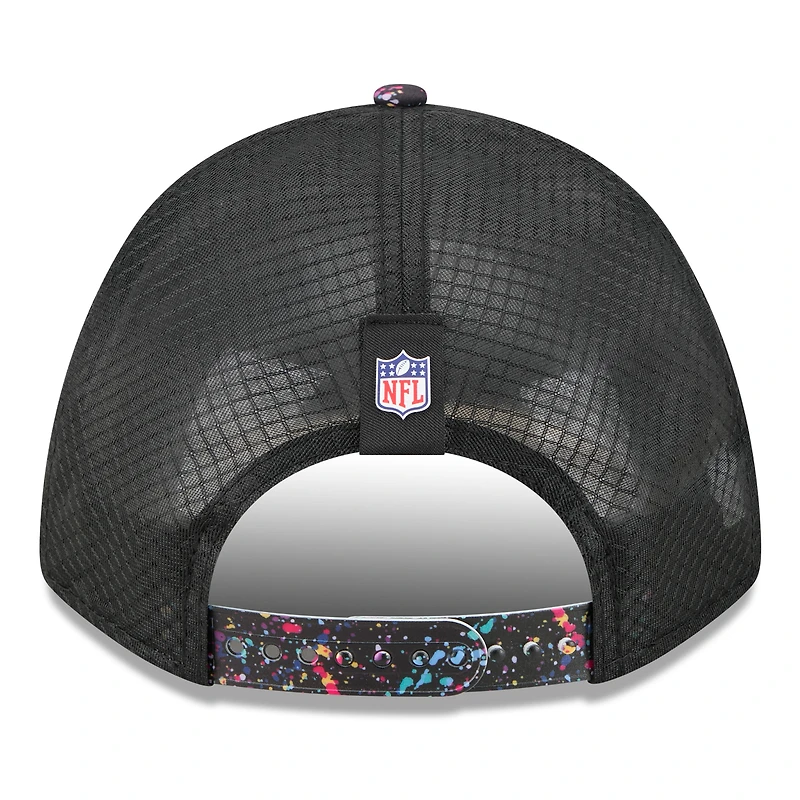 Youth New Era Black New England Patriots 2025 NFL Crucial Catch 9FORTY Adjustable Hat