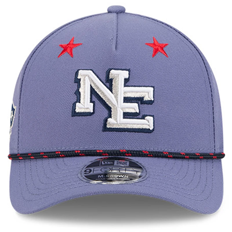 Youth New Era  Meadow Blue New England Patriots 2025 Rivalries Collection 9FORTY A-Frame Adjustable Hat