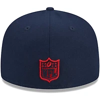 Youth New Era Navy England Patriots  Main 59FIFTY Fitted Hat