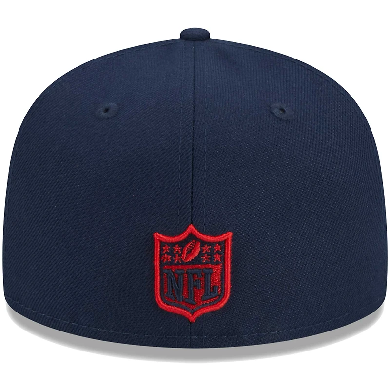 Youth New Era Navy England Patriots Main 59FIFTY Fitted Hat