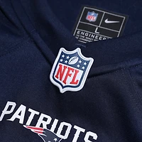 Maillot de match Nike A.J. Brown bleu marine des New England Patriots pour jeunes