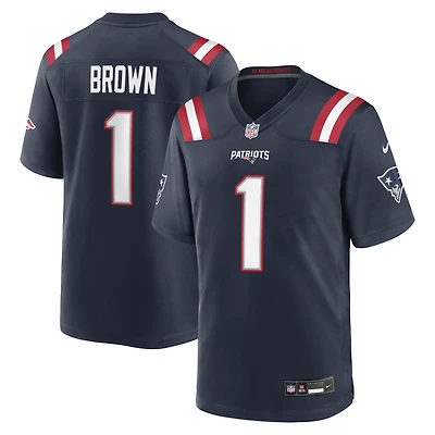 Youth Nike A.J. Brown Navy New England Patriots Team Game Jersey