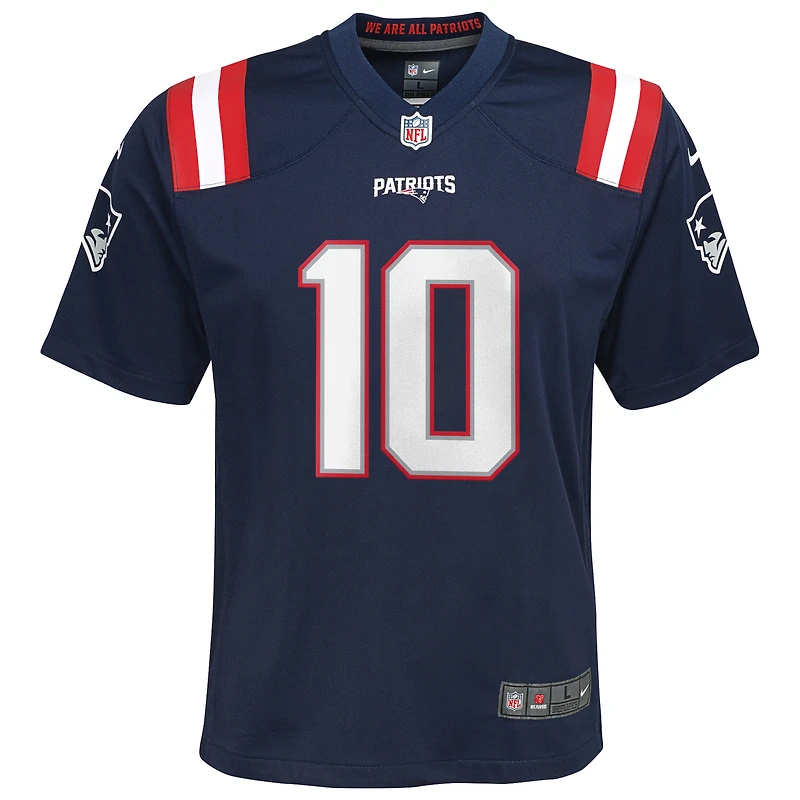 Youth Nike Drake Maye Navy New England Patriots Game Jersey