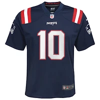 Youth Nike Drake Maye Navy New England Patriots Game Jersey