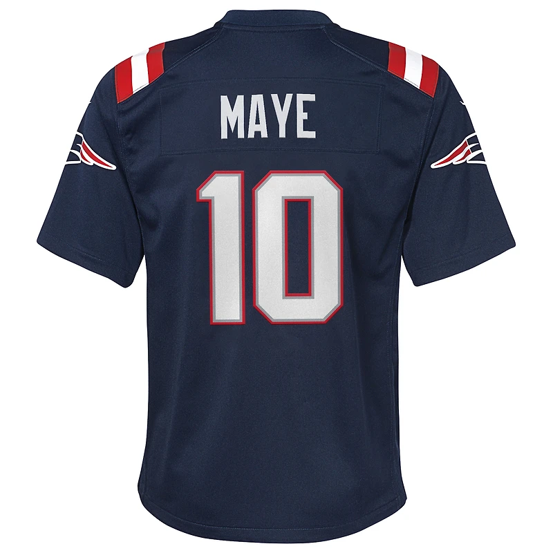 Youth Nike Drake Maye Navy New England Patriots Game Jersey