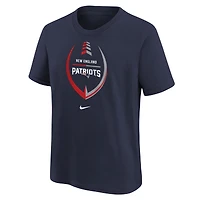Youth Nike Navy New England Patriots Icon Football - T-Shirt