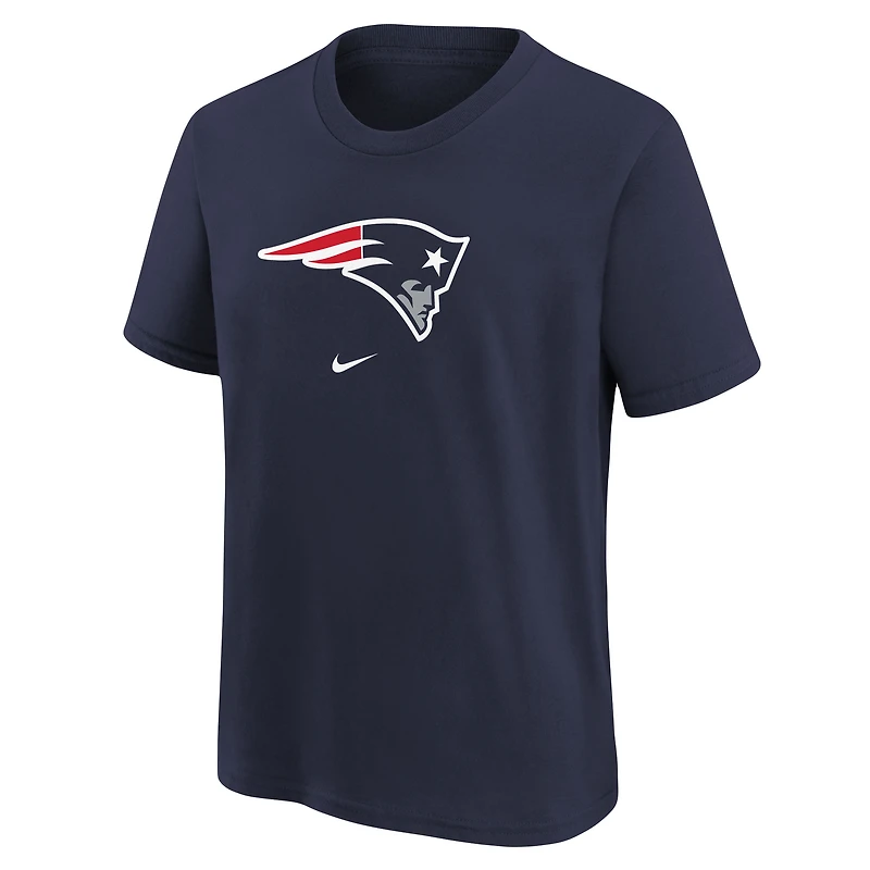 T-shirt Nike bleu marine pour enfant avec logo des New England Patriots