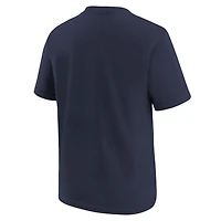 Youth Nike Navy New England Patriots Logo Wordmark - T-Shirt