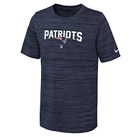 Youth Nike Navy New England Patriots Team Sideline Velocity Performance T-Shirt