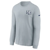 Youth Nike  Silver New England Patriots 2025 Rivalries Collection Long Sleeve T-Shirt