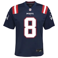 Maillot de match Nike Stefon Diggs bleu marine pour jeunes, New England Patriots