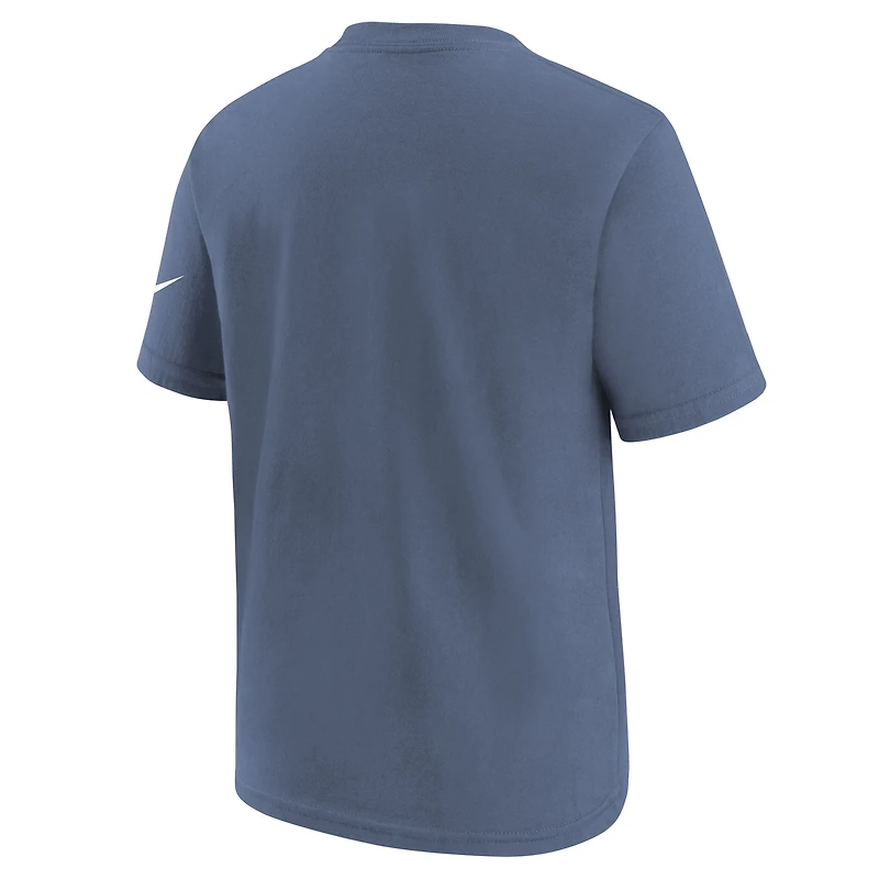 T-shirt Nike Storm Blue pour jeune, collection Rivalités 2025 des New England Patriots