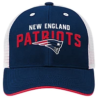 Youth Outerstuff Navy New England Patriots Core Lockup Trucker Adjustable Hat