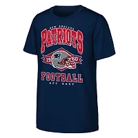 T-shirt bleu marine pour jeunes Outerstuff, coup d'envoi des New England Patriots