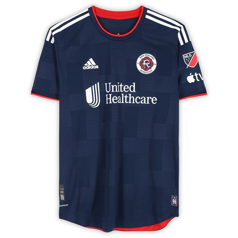 Maillot bleu marine dédicacé Christian Makoun New England Revolution #6 de la saison 2023 de la MLS