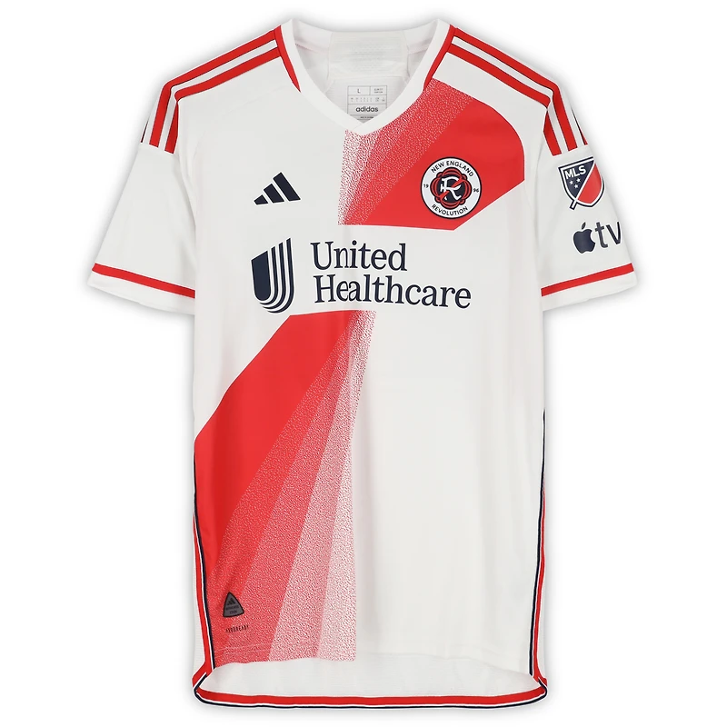 Giacomo Vrioni New England Revolution Autographed Match-Used #9 White adidas Jersey from the 2024 MLS Season - Size L