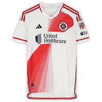 Giacomo Vrioni New England Revolution Autographed Match-Used #9 White adidas Jersey from the 2024 MLS Season - Size L