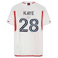Maillot adidas blanc dédicacé par Mark-Anthony Kaye des New England Revolution, numéro 28, utilisé lors du match, saison 2024 de la MLS - Taille M