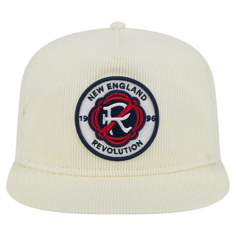 Casquette de golf Snapback New England Revolution 2025 Kickoff de New Era pour homme, couleur crème