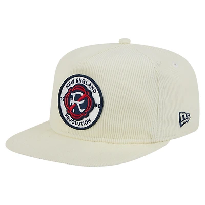 Casquette de golf Snapback New England Revolution 2025 Kickoff de New Era pour homme, couleur crème