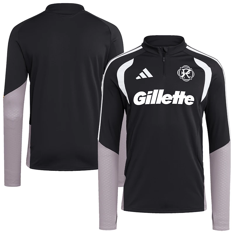 Men's adidas Black New England Revolution 2026 Tiro Competition Quarter Zip Training Top