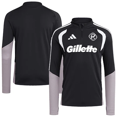 Men's adidas Black New England Revolution 2026 Tiro Competition Quarter Zip Training Top