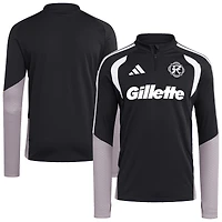 Men's adidas Black New England Revolution 2026 Tiro Competition Quarter Zip Training Top
