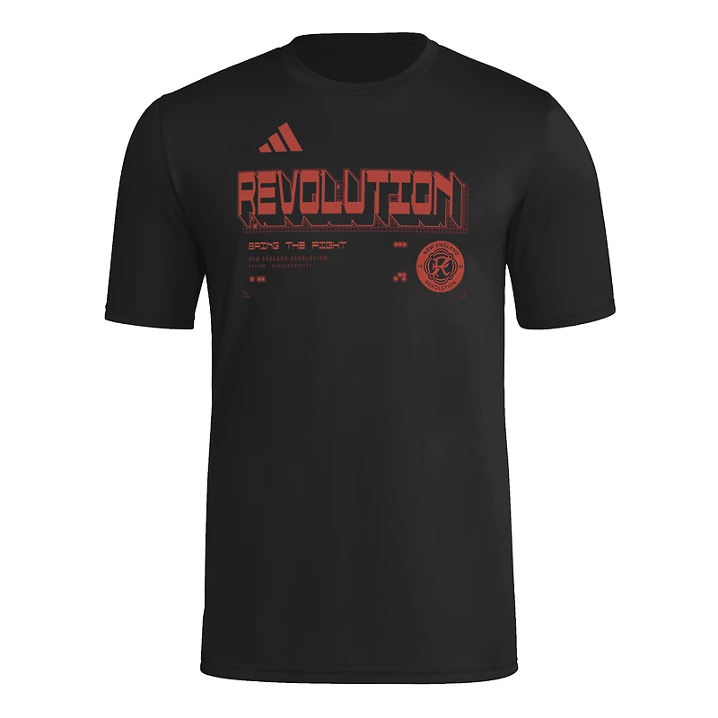 Men's adidas Black New England Revolution AEROREADY Pregame T-Shirt