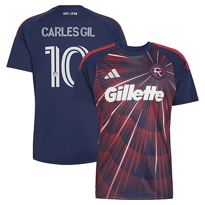 Men's adidas Carles Gil Blue New England Revolution  2026 Independence Day Replica Jersey