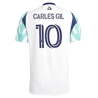 Men's adidas Carles Gil White New England Revolution 2025 Eastern Pine x Flag of Replica Player Jersey