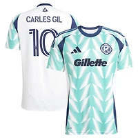 Men's adidas Carles Gil White New England Revolution 2025 Eastern Pine x Flag of Replica Player Jersey