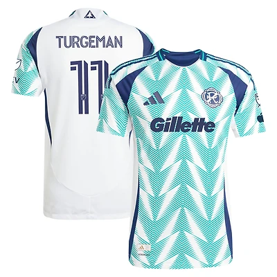 Men's adidas Dor Turgeman White New England Revolution 2025 Eastern Pine x Flag of On-Field Authentic Jersey