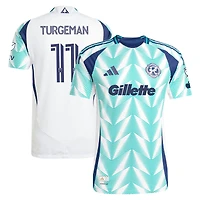Men's adidas Dor Turgeman White New England Revolution 2025 Eastern Pine x Flag of On-Field Authentic Jersey