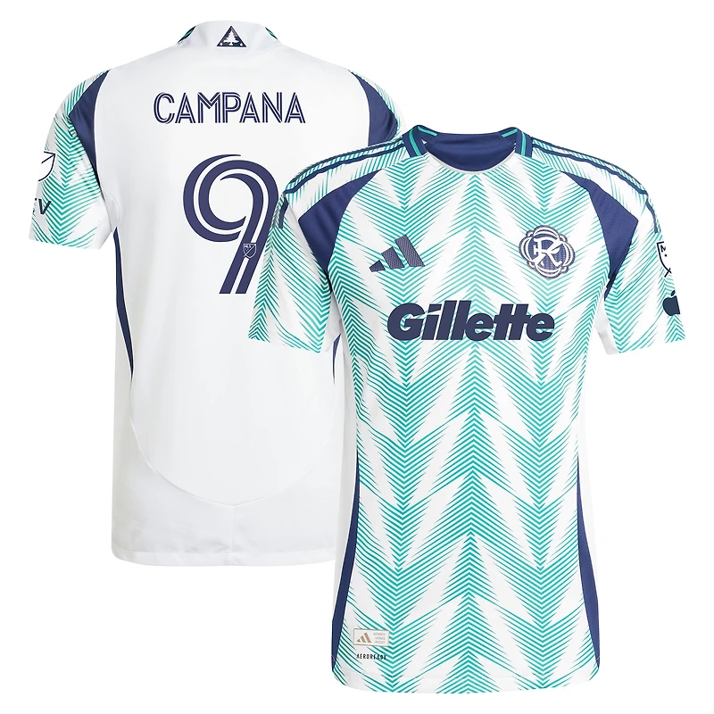Men's adidas Leonardo Campana White New England Revolution 2025 Eastern Pine x Flag of Authentic Player Jersey