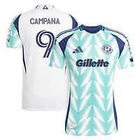 Men's adidas Leonardo Campana White New England Revolution 2025 Eastern Pine x Flag of Authentic Player Jersey
