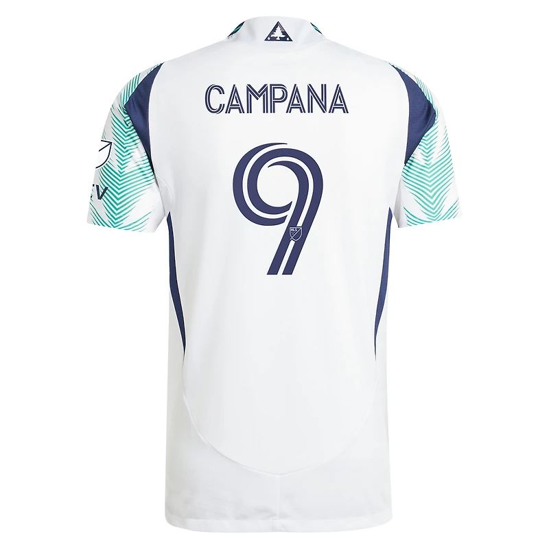 Men's adidas Leonardo Campana White New England Revolution 2025 Eastern Pine x Flag of Authentic Player Jersey