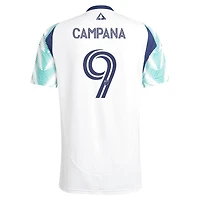 Men's adidas Leonardo Campana White New England Revolution 2025 Eastern Pine x Flag of Replica Player Jersey